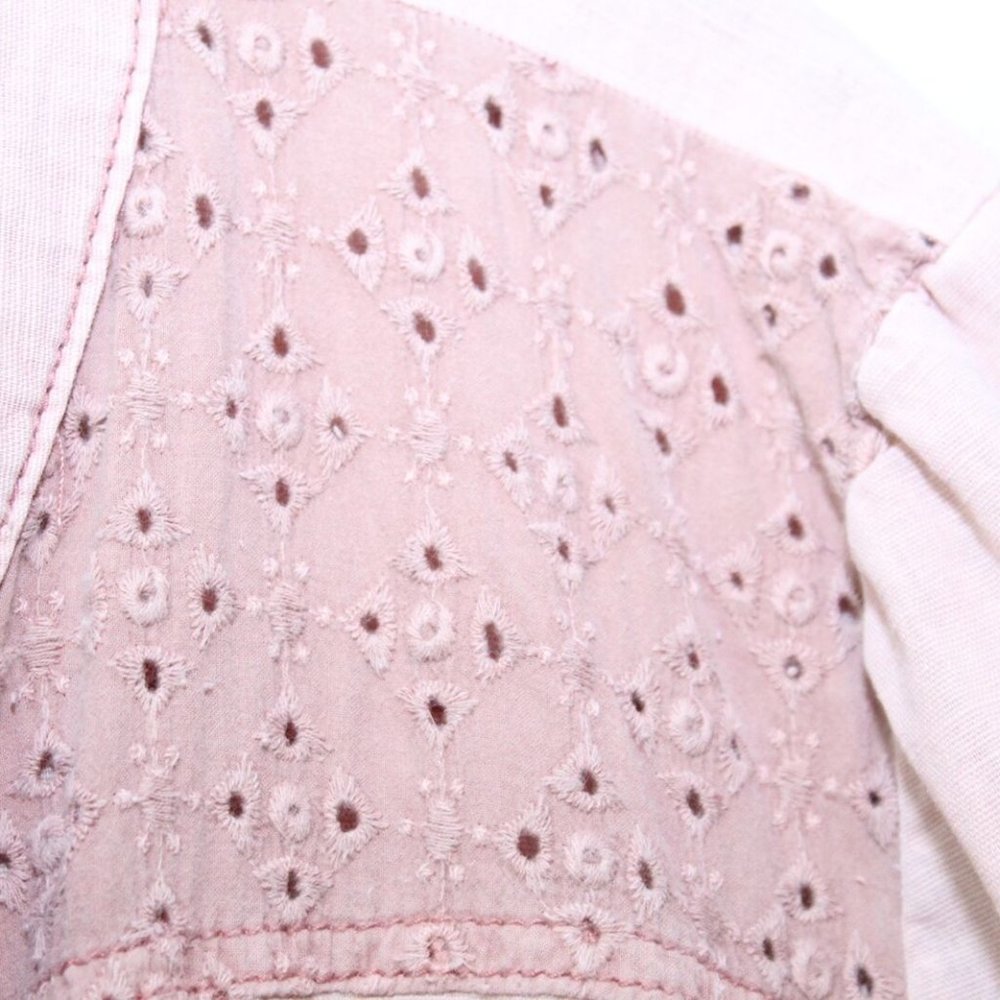 Maurices Eyelet Trim Anorak Utility Jacket Pink Linen Cotton Size XXL H13159 - Picture 4 of 10